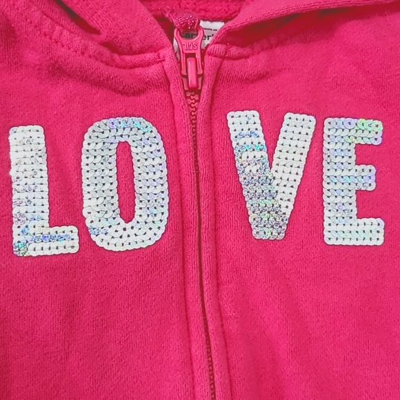 Girls Carter's One Piece Heart Print Romper (NWT) & Bonus LOVE Zip Hoodie Sz 24M - Picture 3 of 9